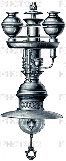 Kerosene lamp.