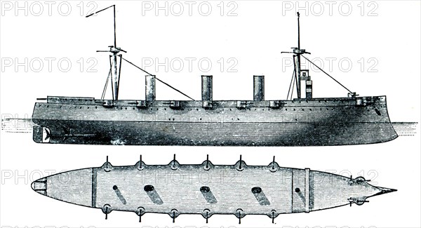 Empress Augusta, a German armored cruiser long voyage.