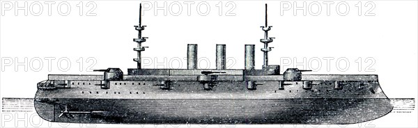 New York, North American armored cruiser.