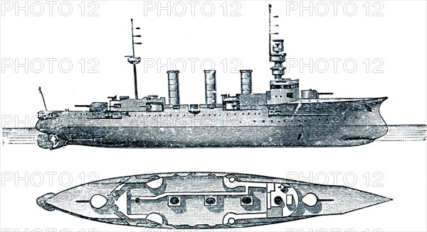 Victoria-Louise, a German armored cruiser long voyage.