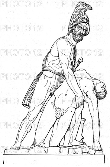 Menelaus with the corpse of Patroclus.