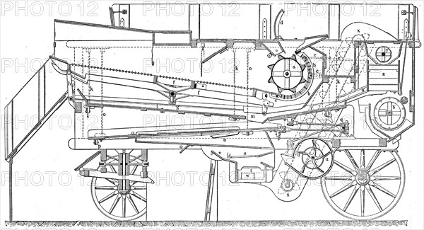 Steam thresher.