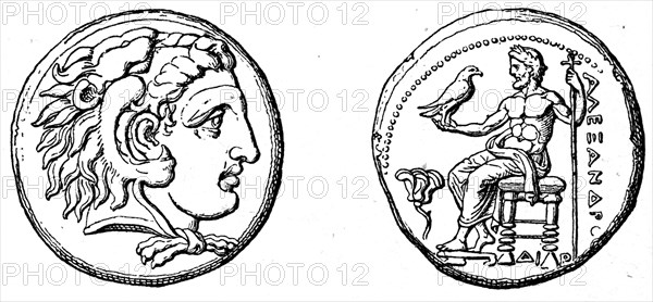 Head of Hercules, Zeus, Alexander the Great Tetradrahmon.