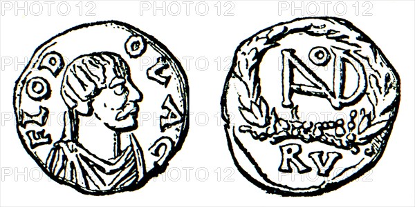 Silver coin of Odoacer.