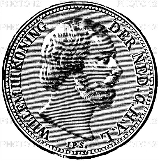 William I on the coin of one guilder.