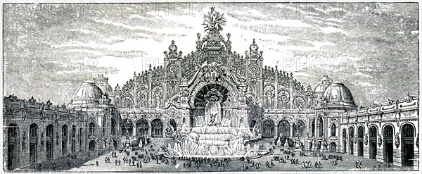 Palace of electricity and water on International Exhibition in Paris.