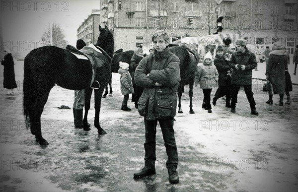 Teenager poses for the camera during New Year celebrations.