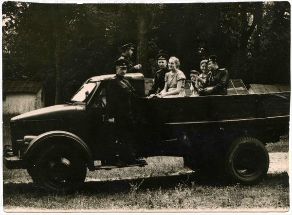 A group of officers of the Soviet Army.