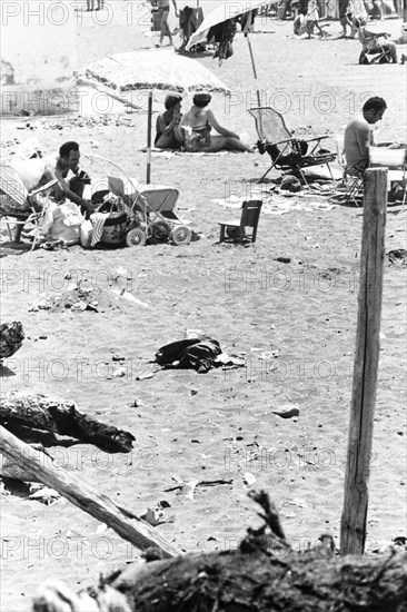 Italy. Dirt Beach. 1970