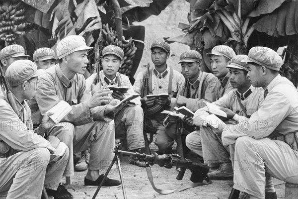 China. Cultural Revolution. Studying Mao's Red Book