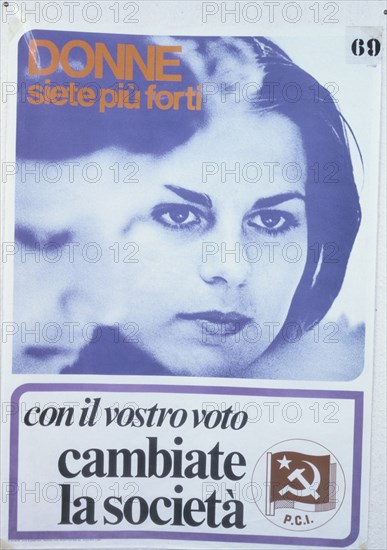 Italy. Pilitical Poster. 1976