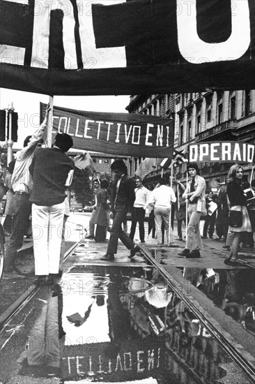 Europe. Italy. Demonstration of Students. 70's