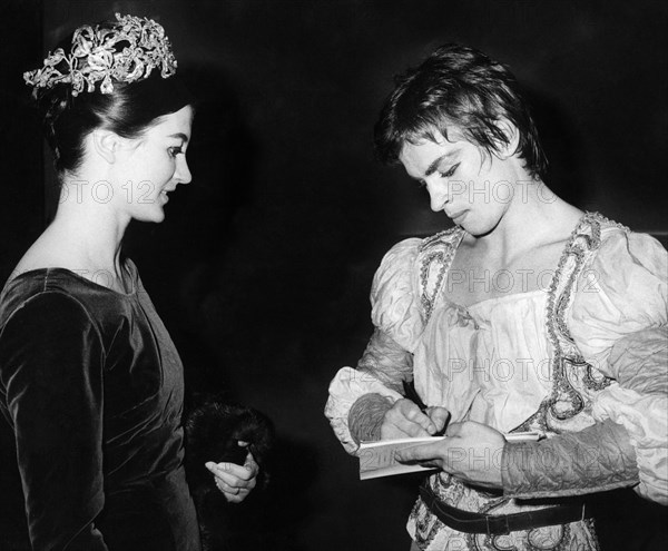 Rudolf Nureyev and Carla Fracci at the scala.