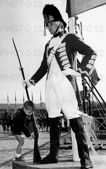 A guard in full uniform for the anniversary of the republic day.