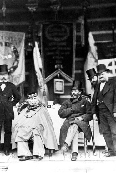 Giuseppe Garibaldi Workers Banquet Held At The Mausoleum Of Augustus In Rome.