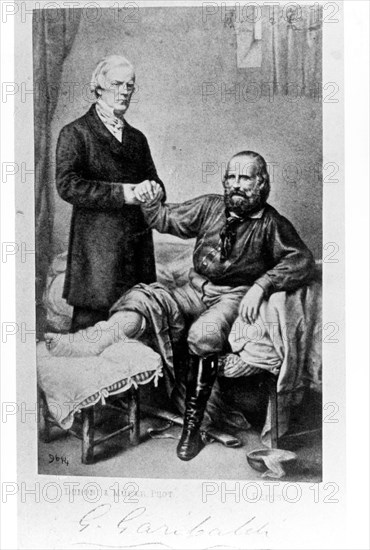 Giuseppe Garibaldi With The Doctor After Being Wounded At Aspromonte.