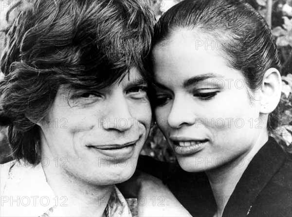 Mick Jagger and Bianca Jagger.
