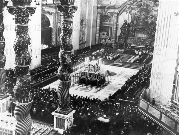 The Funeral Of Pope Pius Xii In St. Peter'S, Rome.