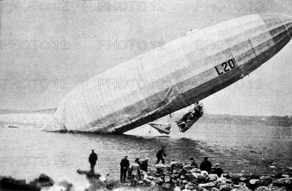 The German Dirigible L20 After Ditching In The North Sea.