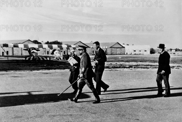 Marshal Balbo With Mr And Mrs Lindbergh.