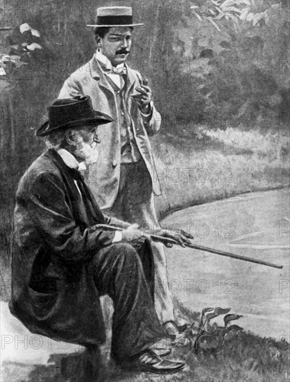 Giuseppe Verdi In The Garden Of Villa Sant'Agata.