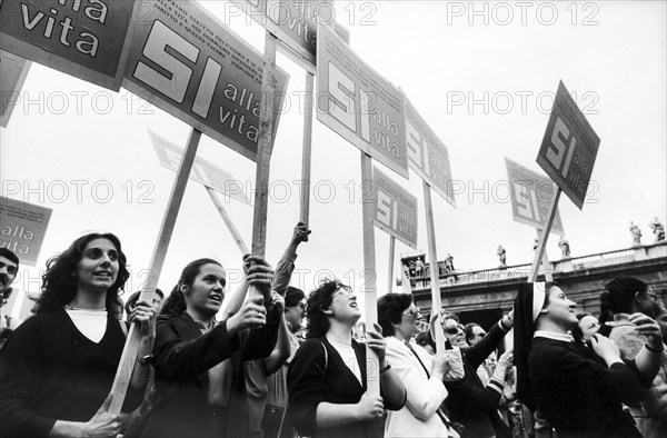 Catholic Demonstration Against The Legalization Of Abortion.