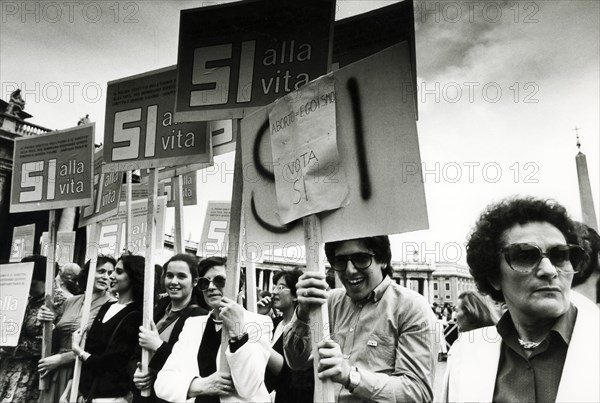 Catholic Demonstration Against The Legalization Of Abortion.