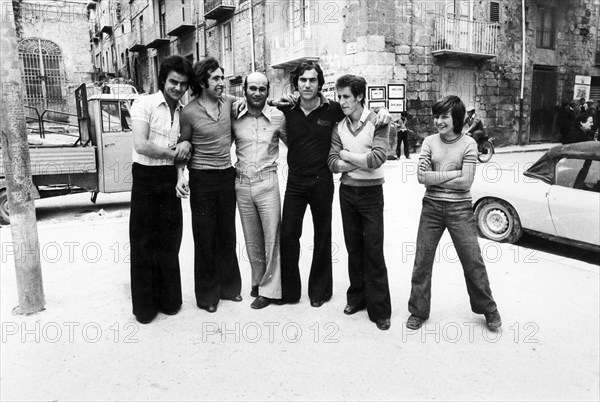 Young People In A Square In Canicatti.