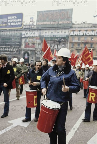 General Strike In Piazza Del Duomo.