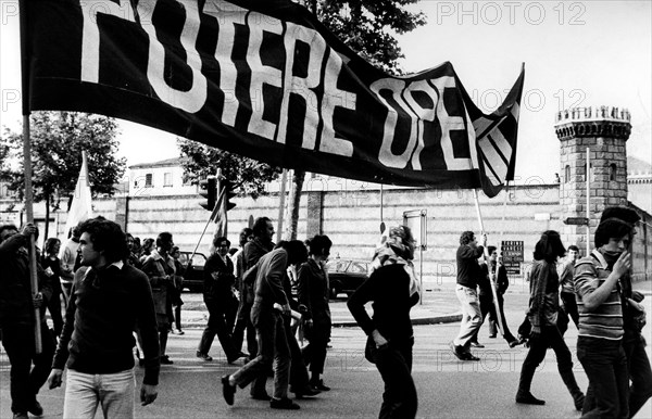 Power Worker Manifested Outside The Prison Of San Vittore.