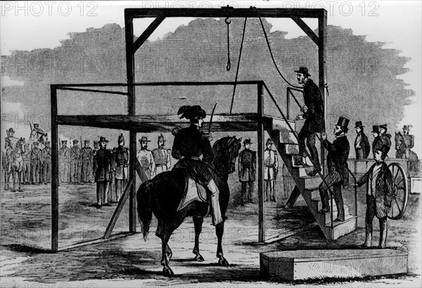 Printing Of The Hanging Of John Brown.