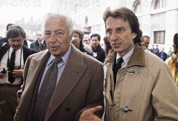 Gianni Agnelli And Luca Di Montezemolo.