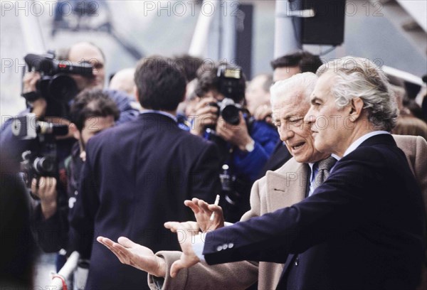 Gianni Agnelli With Raul Gardini.