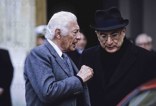 Gianni Agnelli With Francesco Cossiga, '90s.