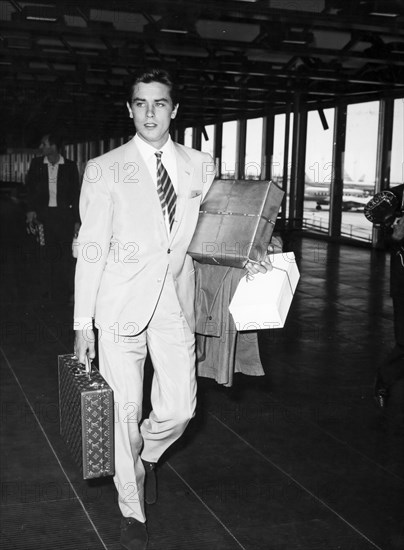 Alain Delon At The Airport.