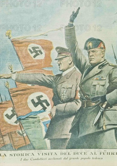 Benito Mussolini And Adolf Hitler.