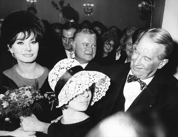 Maurice Chevalier and Sophia Loren.