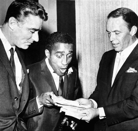 Peter Lawford, Frank Sinatra, Sammy Davis Jr During The Wedding.