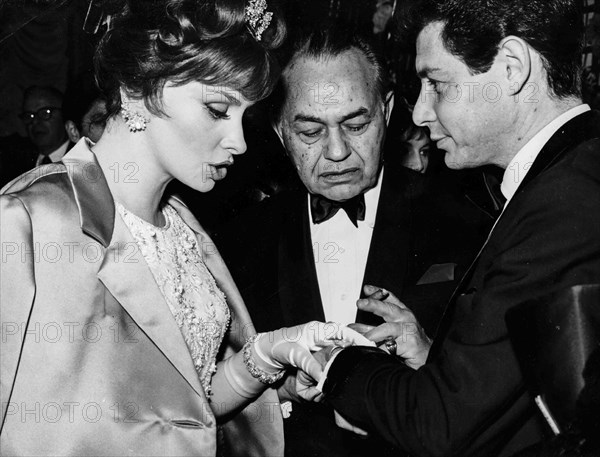 Eddie Fisher, Gina Lollobrigida and Edward G. Robinson.