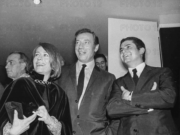 Annie Girardot, Yves Montand and Claude Lelouch.