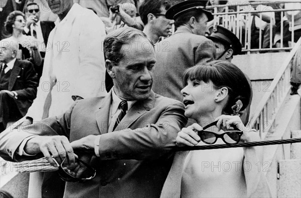 Audrey Hepburn and Mel Ferrer.