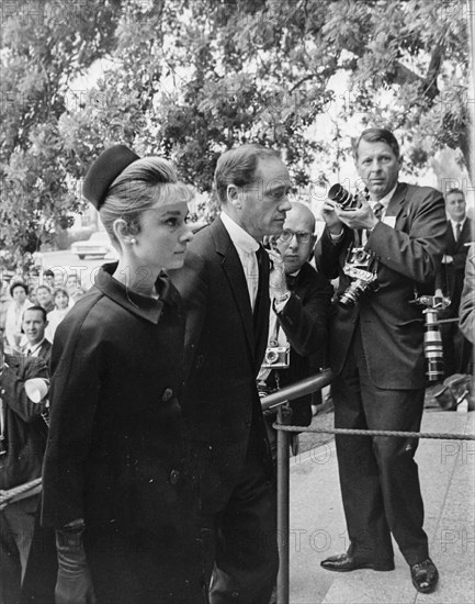 Audrey Hepburn and Mel Ferrer.