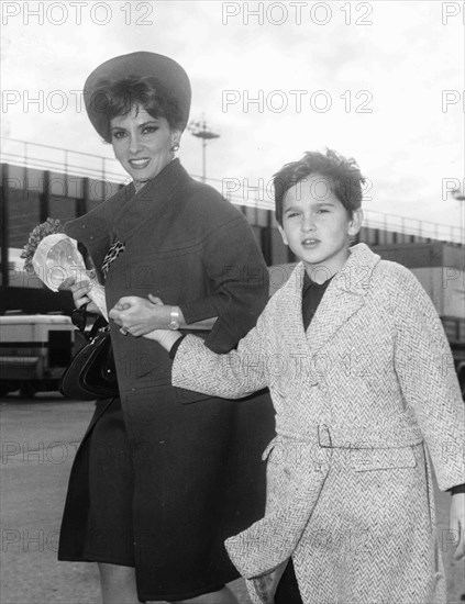 Gina Lollobrigida With Son Andrea Milko Skofic.