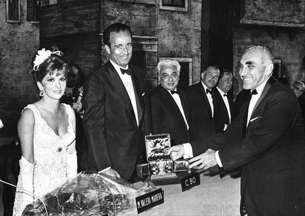 Gina Lollobrigida, Mario Valeri Manera and Giorgio Mondadori.