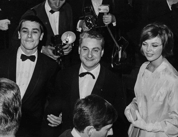 Alain Delon, Rene Clement and Barbara Lass.