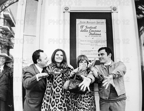 Claudio Villa, Milva, Wilma Goich and Edoardo Vainello.