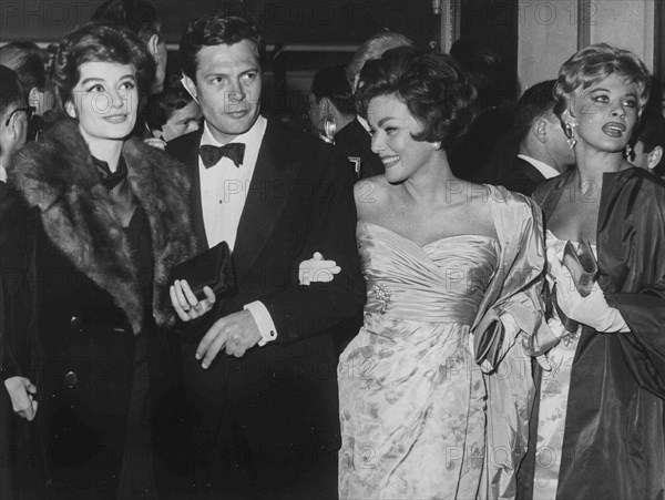 Anouk Aimee, Marcello Mastroianni, Nadia Gray and Magali Noel.