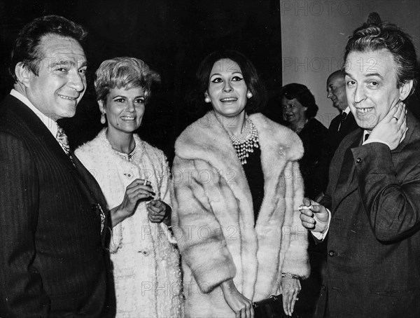 Ugo Tognazzi, Esmeralda Ruspoli, Franca Bettoja and Jan Kadar.