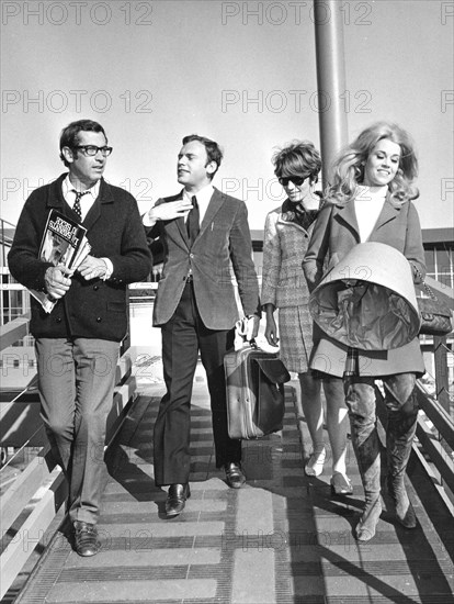 Roger Vadim, Jean Louis Trintignant, Nadine Trintignant and Jane Fonda.