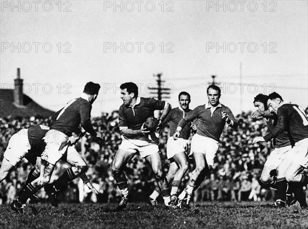 Victory Of The French National Team Against Southland Rugby Football Union.